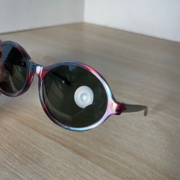 Vintage Bausch & Lomb Oberlin Sunglasses RARE! Oval Purple Blue Canada READ main image 12